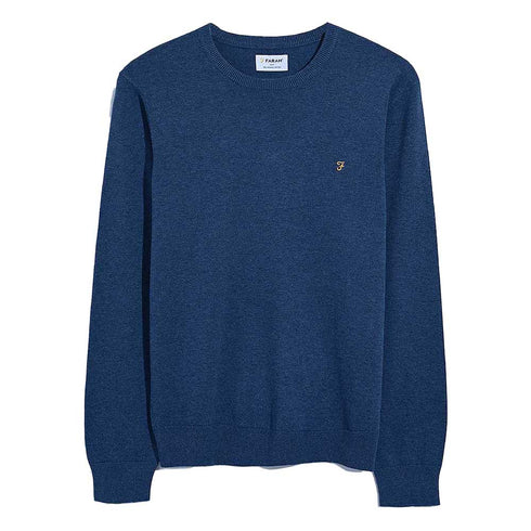 Farah Mullen R/N Knitwear Midblue